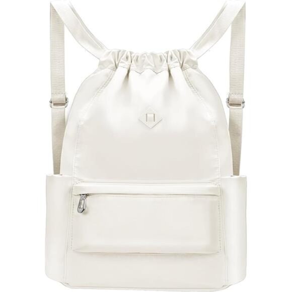 Drawstring Backpack with Wet Pocket Gym Backpack Water-Resistant Cinch String main image 5